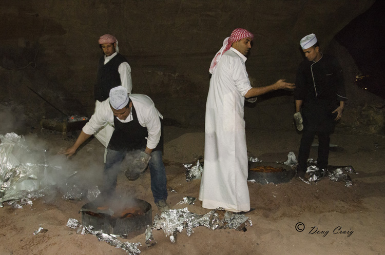 Preparing Wadi Rum Dinner
