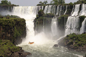 Boat At Iguazu Falls